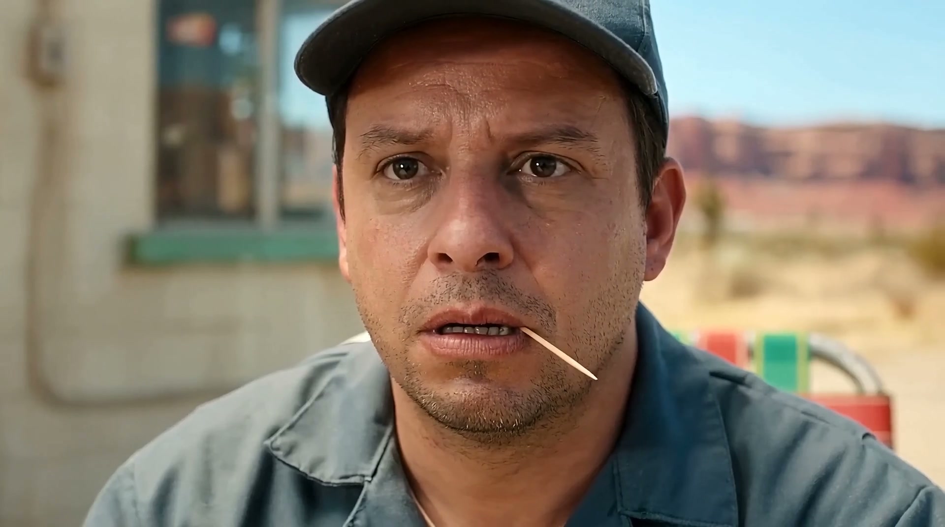 A close-up of a character’s reaction, showing an emotional pause in the advertising story.
